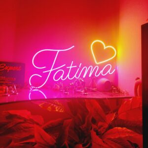 neon name with heart