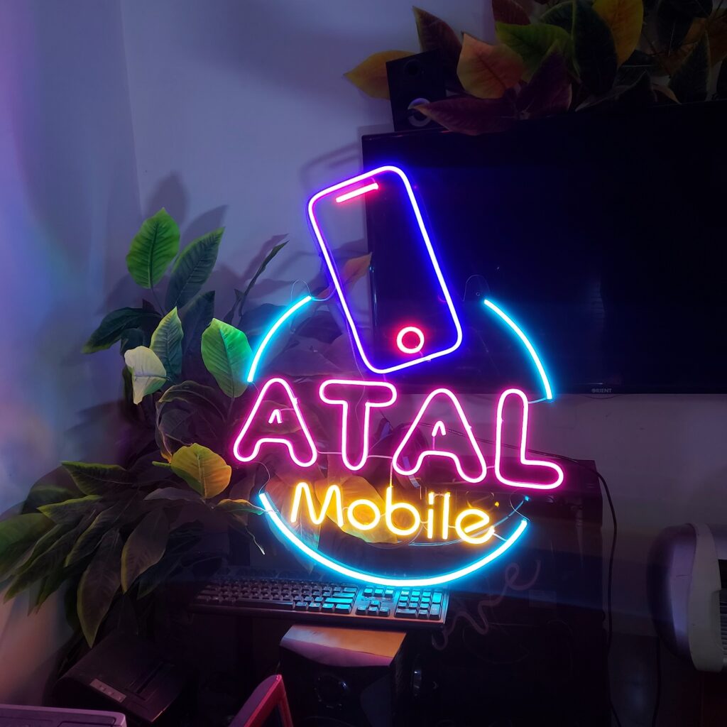 Neon Sign For Mobile Shop