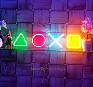 Neon Light Gamer Keys Sign