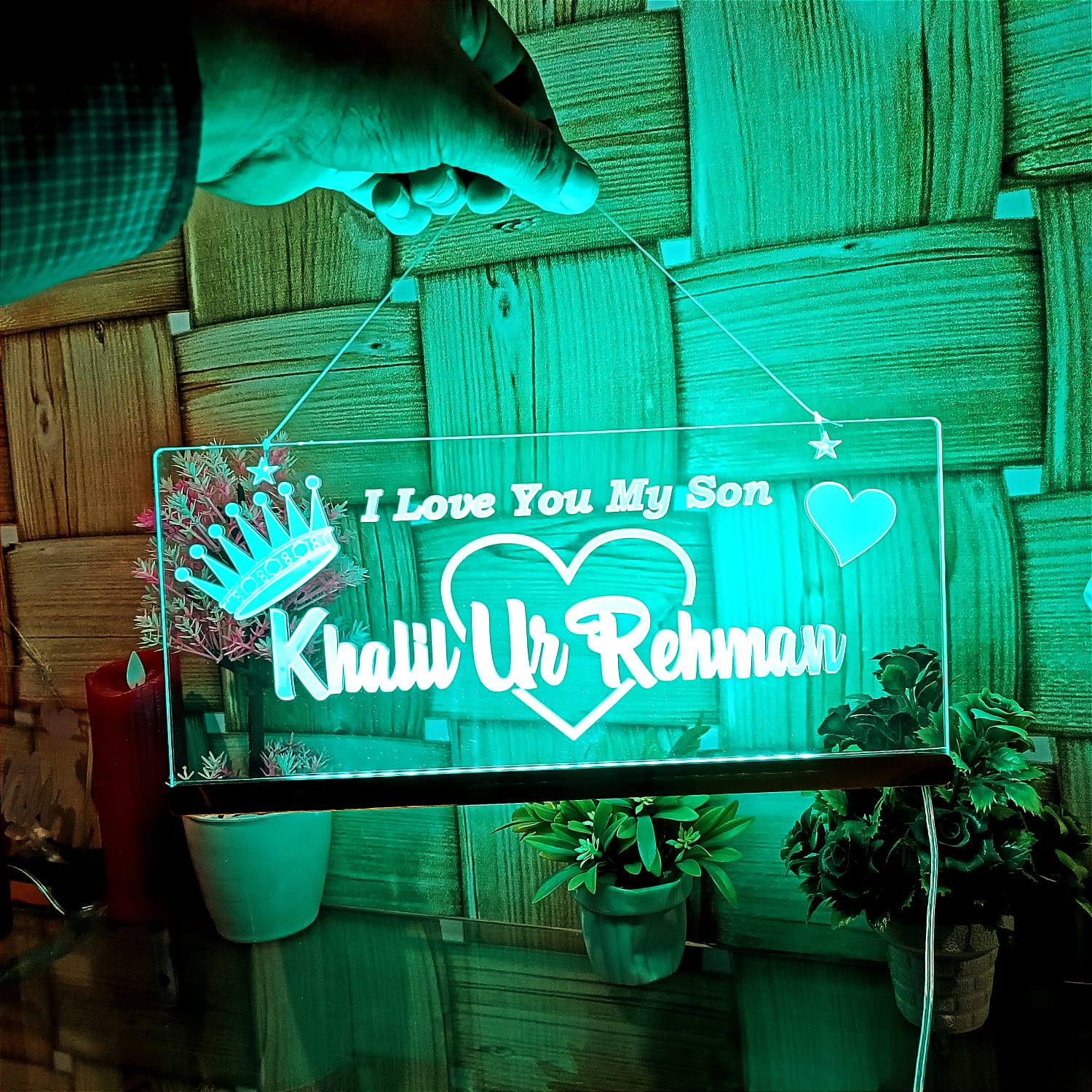 Happy Birthday LED 3D Name Plate – Custom Acrylic Light - Image 4