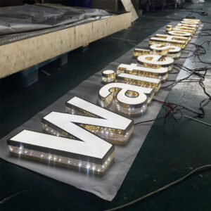 3D LED Glitter Sign Boards