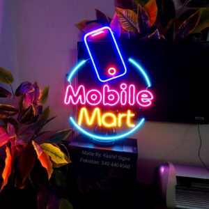 Mobile Shop Neon Light Sign Board