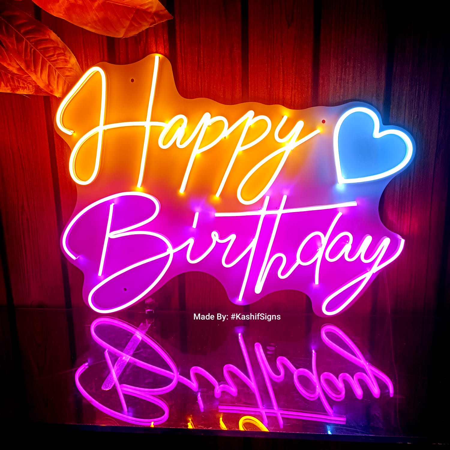 Happy Birthday Neon Light Sign- Neon Sign Happy Birthday with heart - Image 5