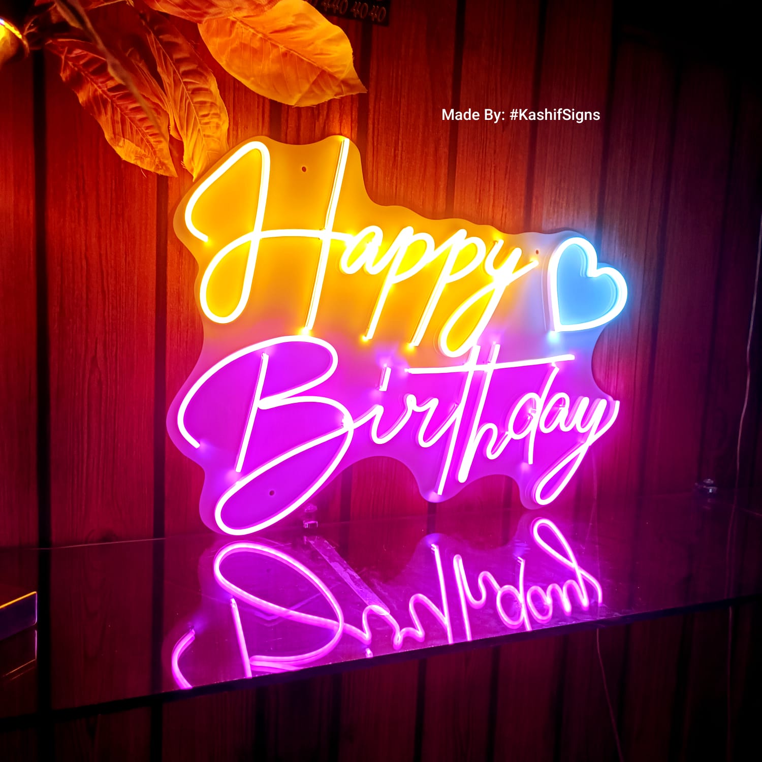 Happy Birthday Neon Light Sign- Neon Sign Happy Birthday with heart - Image 6